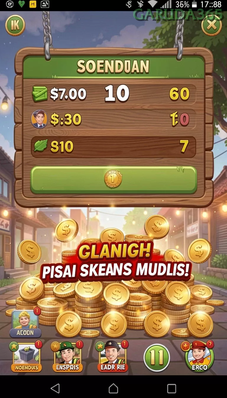 Cuplikan layar JARING08 — menu navigasi